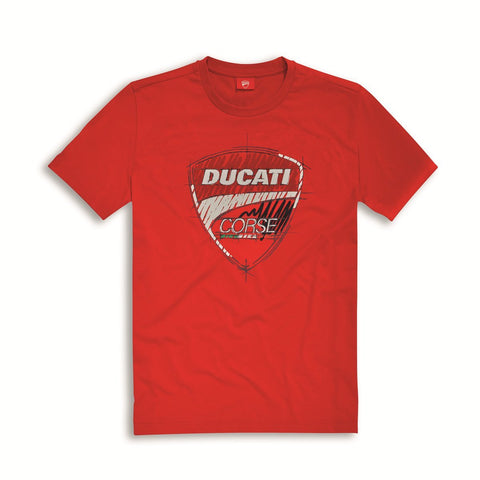 Ducati Corse Sketch T-Shirt - Red